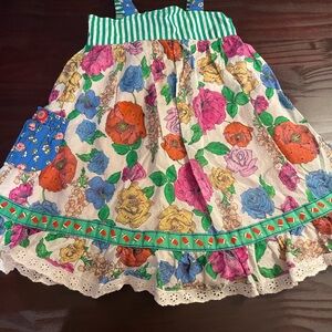 Matilda Jane Pink and Orange Sundress Sleeveless Spaghetti Strap